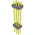 Conn Board Stacker HDR 6 POS 2.54mm Solder ST Top Entry Thru-Hole Bulk