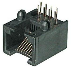 Assmann WSW components, Inc-A-20041/LP Raccordement téléphone et télécom Conn RJ-12 F 6 POS 1.27mm Solder RA Thru-Hole 6 Terminal 1 Port Tray