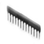 Murata Manufacturing-RGLD3Y222JT2 Widerstandsnetzwerke und -Anordnungen Res Thick Film NET 2.2K Ohm 5% 0.375W ±200ppm/°C ISOL Conformal Coated 6-Pin SIP Pin Thru-Hole Ammo
