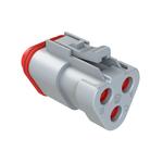 Conn Housing M 3 POS Crimp ST Cable Mount Gray