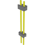 Conn Board Stacker HDR 2 POS 2.54mm Solder ST Top Entry Thru-Hole Bulk