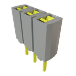 Conn Socket Strip SKT 3 POS 2.54mm Solder ST Top Entry Thru-Hole Bulk