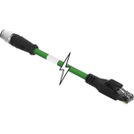 Cable Assembly Shielded PUR 15m 22AWG M12 Circular to RJ-45 4 to 4 POS M-M Micro-Change (M12)