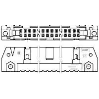 TE Connectivity-1-102142-3 Steckverbinderleisten und Leiterplattenbuchsen Conn Shrouded Header (4 Sides) HDR 64 POS 2.54mm Press Fit ST Thru-Hole Package
