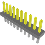 Conn Unshrouded Header HDR 10 POS 1.27mm Solder ST Top Entry Thru-Hole Tube