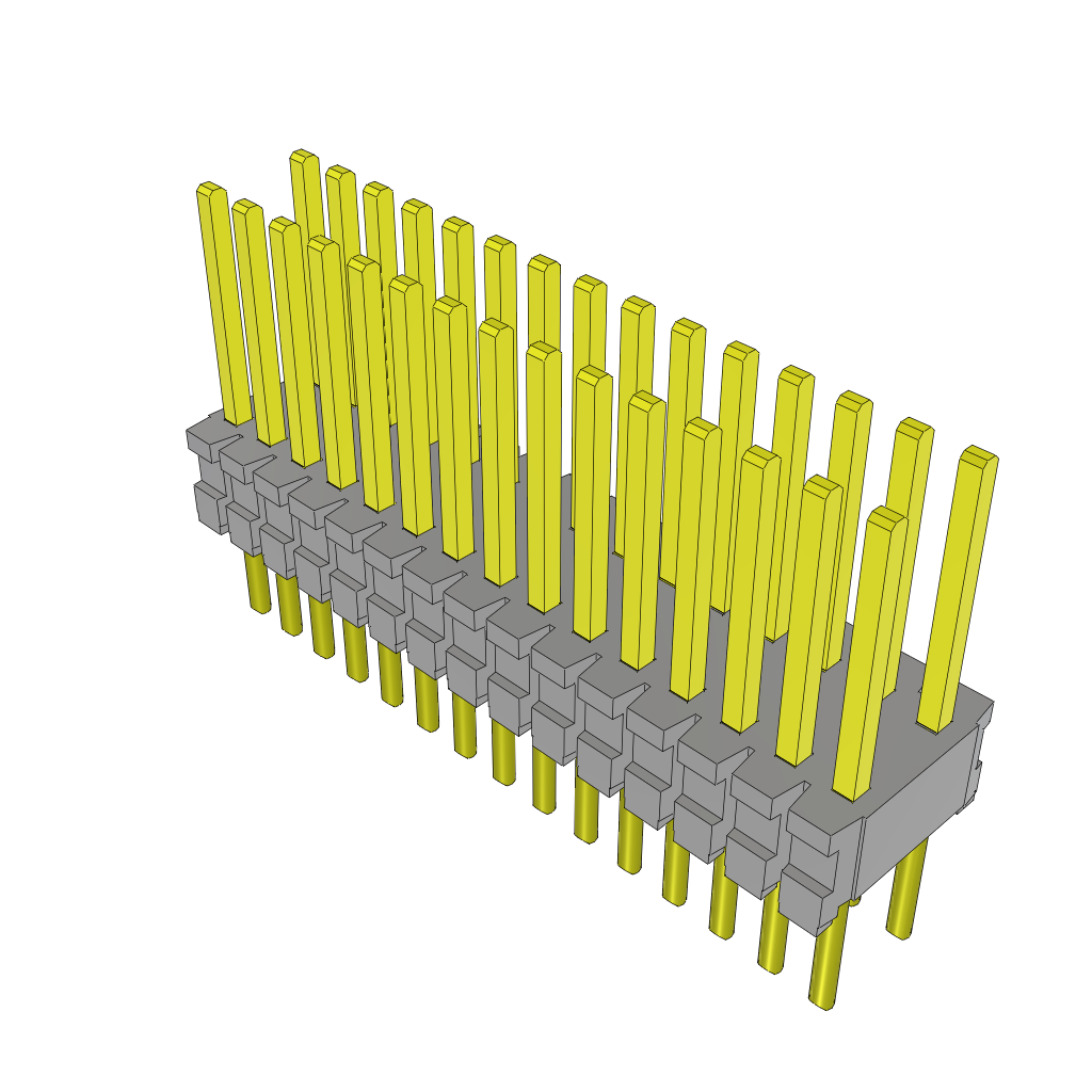 Samtec-TMS-115-01-L-D Embases de raccordement et réceptacles PCB Conn Unshrouded Header HDR 30 POS 1.27mm Solder ST Top Entry Thru-Hole Tube