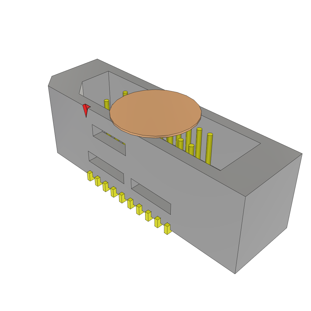 Samtec-TEM-110-02-03.0-H-D-A-K-TR 连接器插头及 PCB 插座 Conn Shrouded Header (4 Sides) HDR 20 POS 0.8mm Solder ST Top Entry SMD T/R