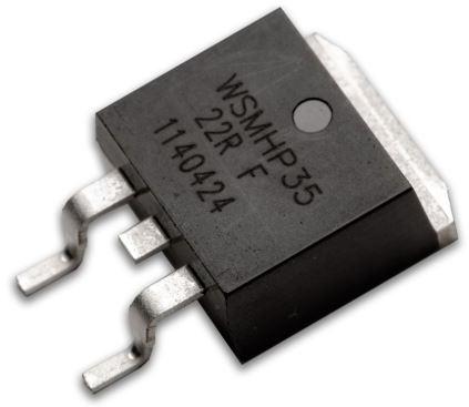 IRC-WSMHP25-150RF Montaggio del resistore su superficie singola fissa Res 150 Ohm 1% 2.5/25W ±50ppm/°C TO-263 Gull Wing SMD T/R Automotive