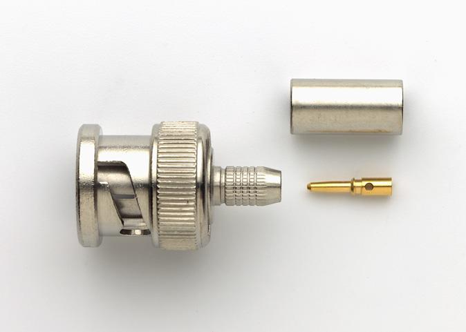 Pomona Electronics-7035 Conector RF Conn BNC 0Hz to 4GHz 50Ohm Crimp ST Cable Mount M Gold