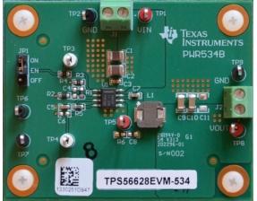 Texas Instruments-TPS56628EVM-534 Energiemanagement, Entwicklungsplatinen und -kits TPS56628 DC to DC Converter and Switching Regulator Chip 0.6V to 5.5V Output Evaluation Board