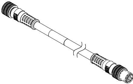 Molex-1200878575 null Cable Assembly Circular 3m 24AWG M8 Circular to M8 Circular 4 to 4 Straight to Straight