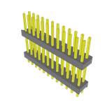 Conn Board Stacker HDR 24 POS 2.54mm Solder ST Top Entry Thru-Hole Bulk