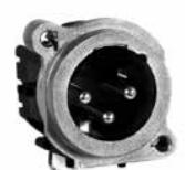 Amphenol-AC3MBH-AU-PRE Conector de audio y video Conn XLR Connector M 3 POS 3.81mm Solder RA Thru-Hole 3 Terminal 1 Port