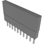 Conn Elevated Socket SKT 10 POS 2.54mm Solder ST Top Entry Thru-Hole Tube