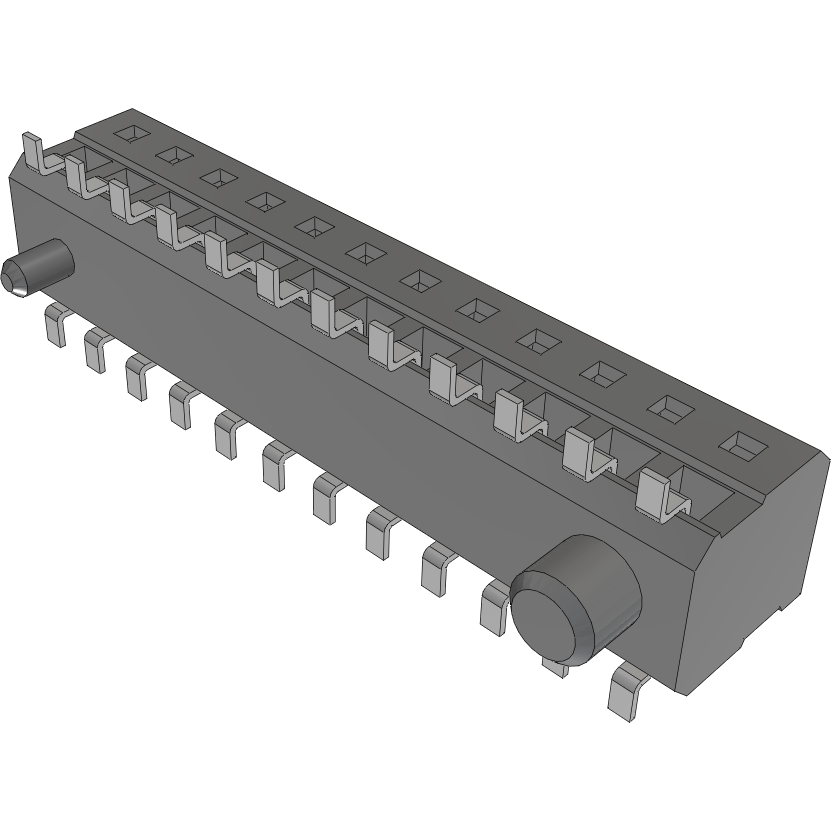 Samtec-CLP-112-02-F-DH-A-TR Cabezales del conector y receptáculos PCB Conn Socket Strip SKT 24 POS 1.27mm Solder RA Side Entry SMD TIGER CLAW™ T/R