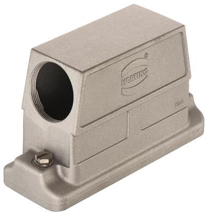 HARTING-19398240546 Schrumpfbalgenadapter Hood 90° 24B Shell Size Electrical Conductive Die Cast Aluminum Screw Lock Han®