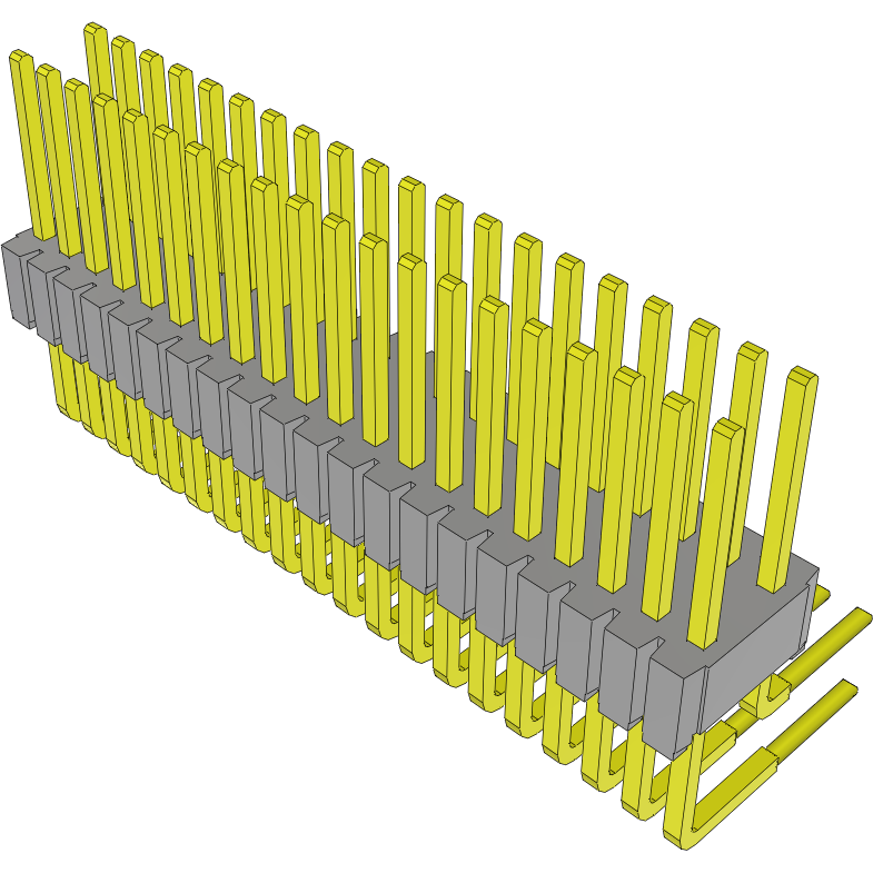 Samtec-HTMS-120-01-L-D-RA Steckverbinderleisten und Leiterplattenbuchsen Conn Unshrouded Header HDR 40 POS 1.27mm Solder RA Side Entry Thru-Hole Tube