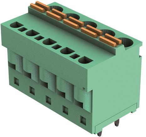 HARTING-14030616101000 Bloques terminales del conector Conn Terminal Block 6 POS 5mm Solder ST Thru-Hole 12A har-flexicon® Bulk