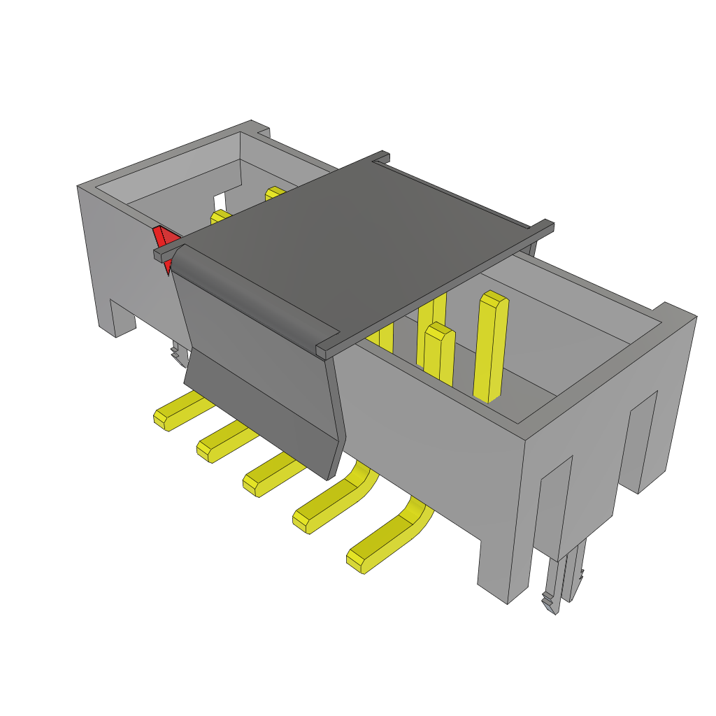 Samtec-STMM-105-02-G-D-SM-LC-M Embases de raccordement et réceptacles PCB Conn Shrouded Header HDR 10 POS 2mm Solder ST SMD Tube
