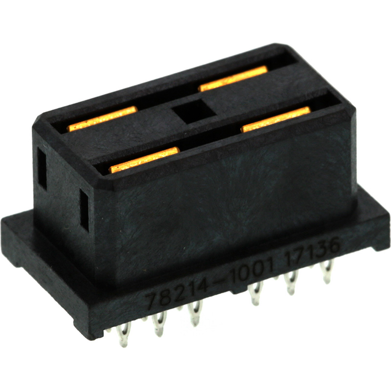 Molex-78214-1001 Blackplane del conector Conn Backplane RCP 4Power POS 2mm/3.2mm Press Fit ST Thru-Hole Impact™ Tray