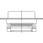Conn D-Sub F 37 POS 1.27mm IDT ST Cable Mount 37 Terminal 1 Port FCT Products Tray
