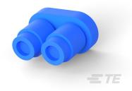 TE Connectivity-794270-1 连接器配件 Connector Accessories Seal Protector Straight Silicone Rubber Blue Bag/Box