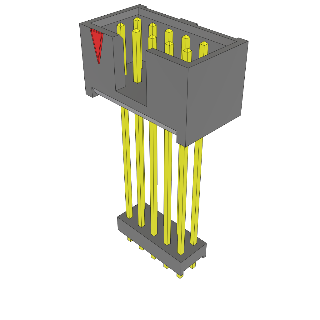 Samtec-ZSS-105-08-G-D-1216 Steckverbinderleisten und Leiterplattenbuchsen Conn Elevated Shrouded Header (4 Sides) HDR 10 POS 2.54mm Solder ST Thru-Hole Bulk