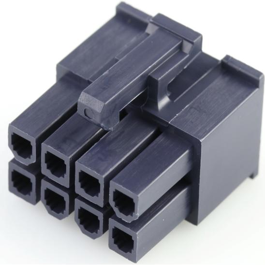Molex-39013085 Connector Discrete Wire Housing Conn Housing RCP 8 POS 4.2mm Crimp ST Cable Mount Black Mini-Fit Jr. Bag
