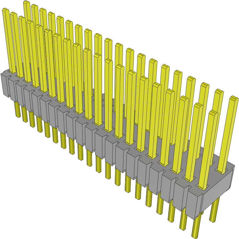 Samtec-MTMS-120-53-G-D-275 Piastre connettori e prese PCB Conn Unshrouded Header HDR 40 POS 1.27mm Solder ST Top Entry Thru-Hole Tube