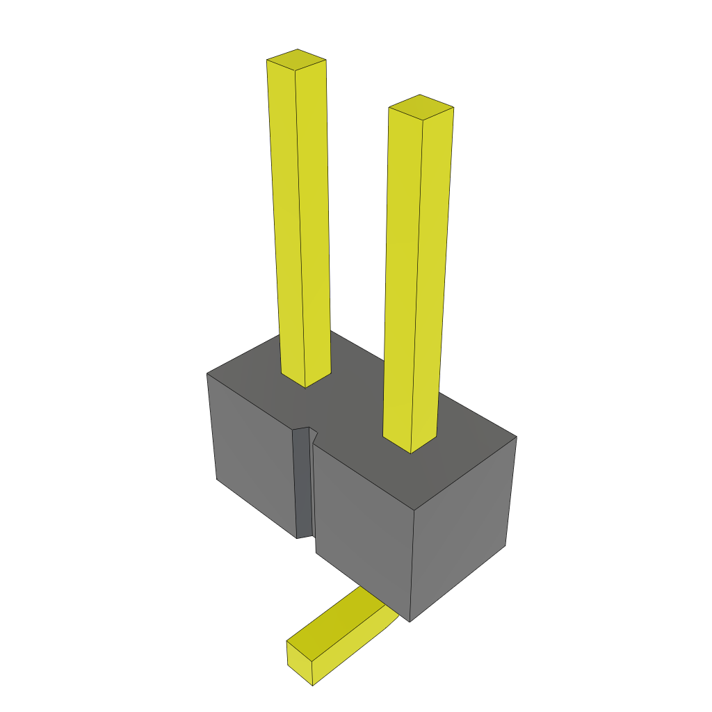 Samtec-TSM-102-01-S-SV Steckverbinderleisten und Leiterplattenbuchsen Conn Unshrouded Header HDR 2 POS 2.54mm Solder ST Top Entry SMD Bulk