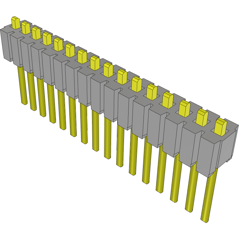 Samtec-HMTMS-116-02-G-S-030 连接器插头及 PCB 插座 Conn Unshrouded Header HDR 16 POS 1.27mm Solder ST Top Entry Thru-Hole Tube