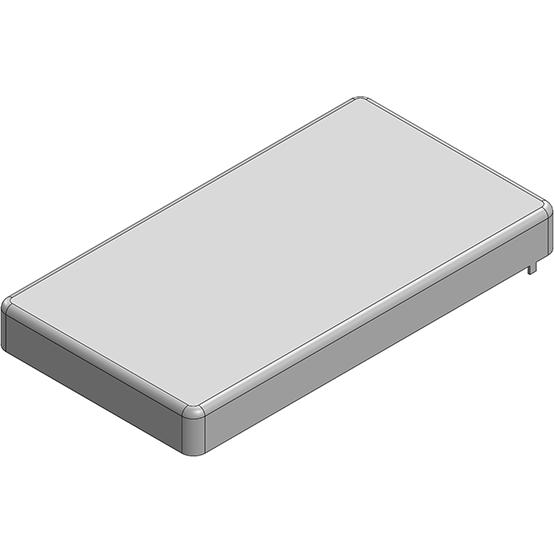 Masach Tech-MS570-10S-NS null 57 x 31 x 6mm One-piece Drawn-Seamless RF Shield/EMI Shield (Nickel-Silver)