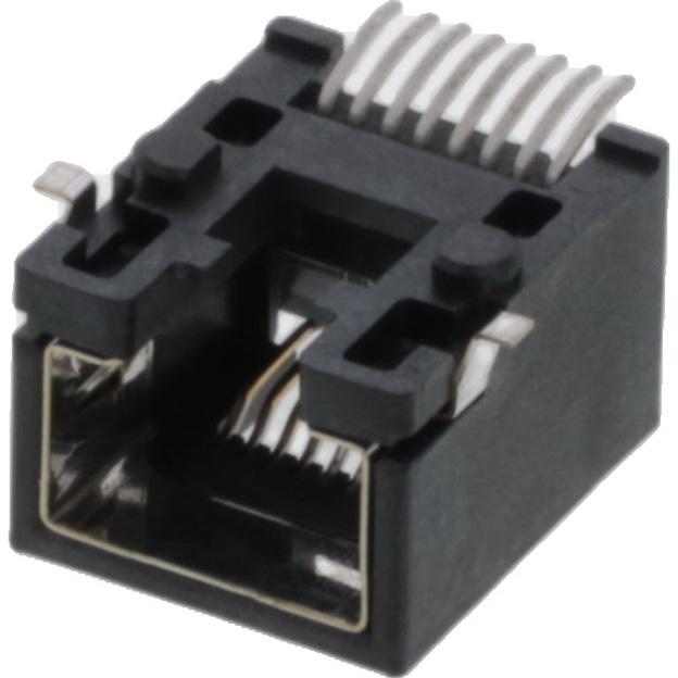 Molex-95540-6888 电话及电信连接器 Conn RJ-45 F 8 POS 1.27mm Solder RA SMD 8 Terminal 1 Port Cat 3 T/R