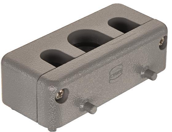 HARTING-09300160498 Adattatori Shrink Boot Panel Feed Through Housing 180° 16B Shell Size Powder Die Cast Aluminum Double Lock