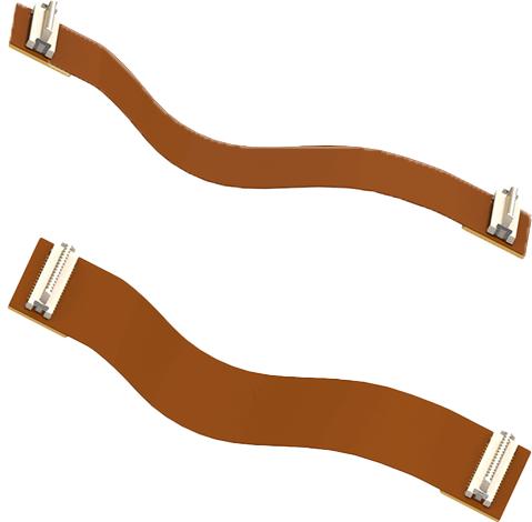 Amphenol Communications Solutions-10170897-H031020LF Assemblaggio cavo a nastro piatto Cable Assembly 0.2m 31 to 31 POS FPC to FPC M-M Tray