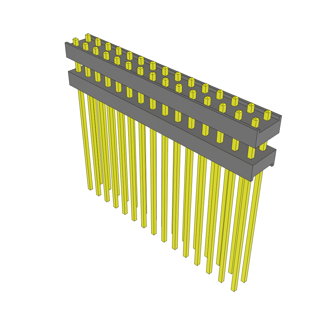 Samtec-ZW-15-13-G-D-300-900 Steckverbinderleisten und Leiterplattenbuchsen Conn Board Stacker HDR 30 POS 2.54mm Solder ST Top Entry Thru-Hole Bulk