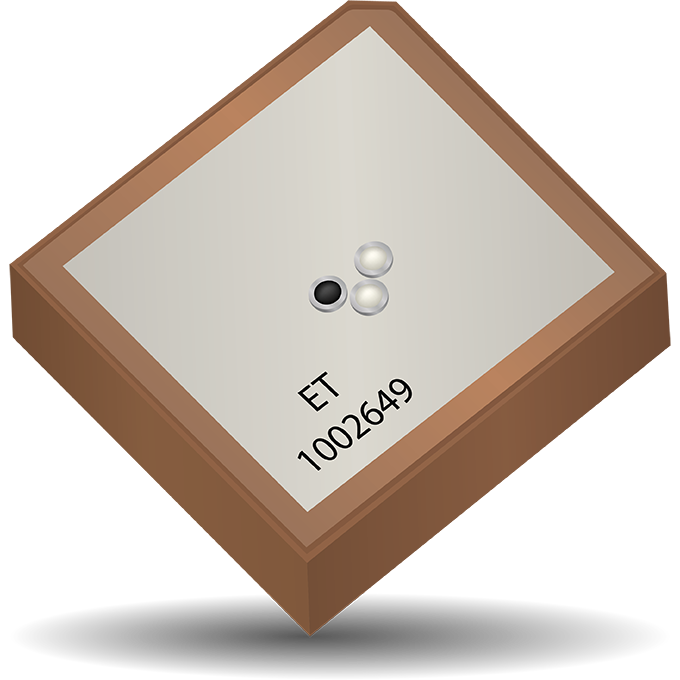 KYOCERA AVX Components Corporation-1002649 Antennas Antenna Patch 5.5dBi Gain 1563MHz/1591MHz/1610MHz 2-Pin Tray