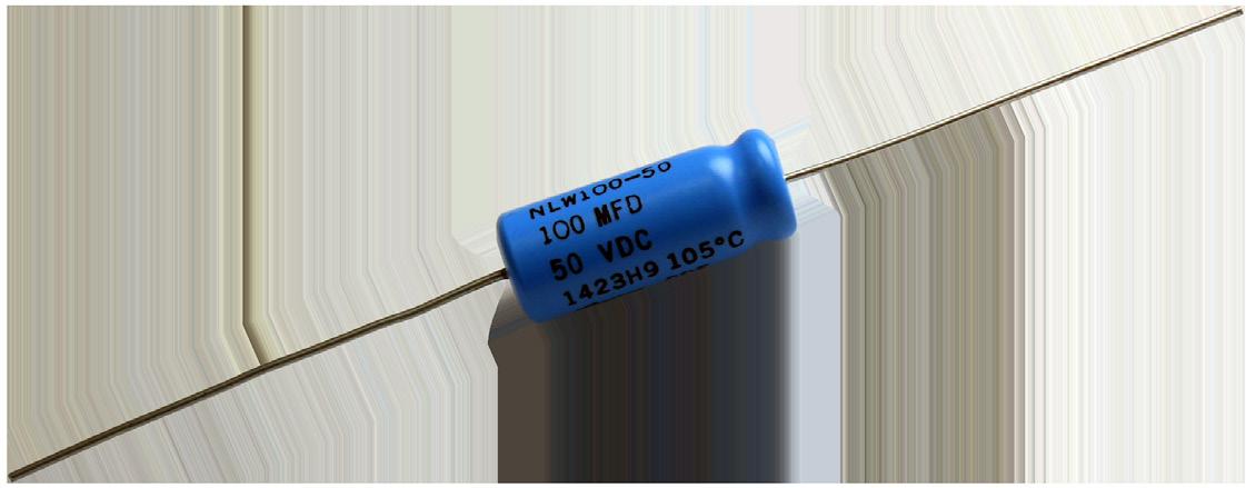 Illinois Capacitor-NLW75-25 Capacitor Aluminum Electrolytic Cap Aluminum Lytic 75uF 25V -10% to 75% (10.16 X 22.35mm) Axial 3.6 Ohm 0.175A 1000h 105°C