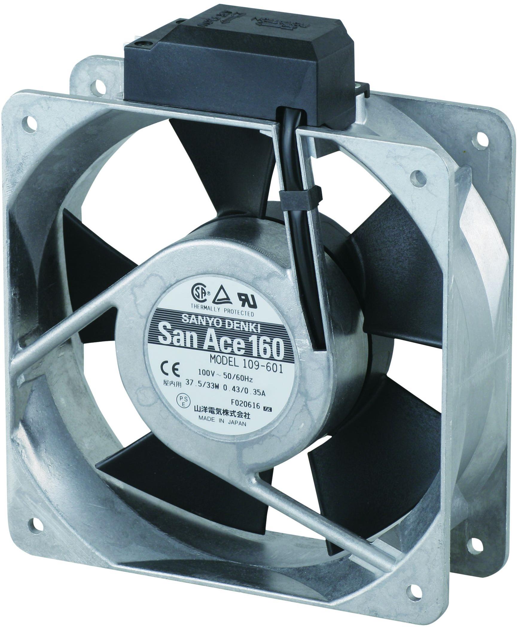 SANYO DENKI-109-644-30 Compressori e ventole AC Fan Axial Ball Bearing 115V 254.4CFM/300.4CFM 56dB/60dB 160 X 160 X 51mm Sensor