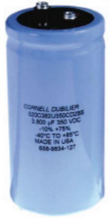 Illinois Capacitor-520C302T350BF2B Condensateurs en aluminium Cap Aluminum Lytic 3000uF 350V -10% to 50% (50.8 X 142.88mm) Clamp Mount Screw 0.045 Ohm 10.1A 10000h 85°C