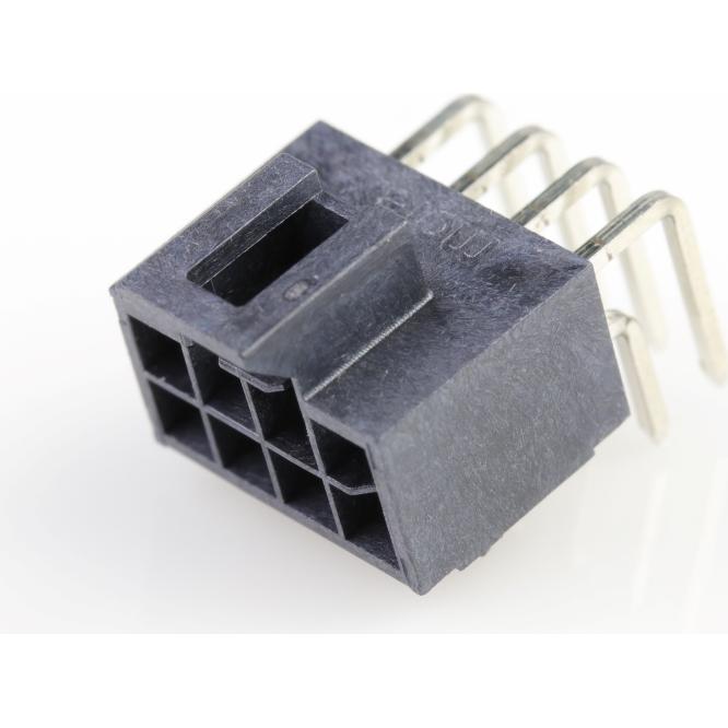 Molex-1053141208 连接器插头及 PCB 插座 Conn Wire to Board HDR 8Power POS 2.5mm Solder RA Side Entry Thru-Hole Nano-Fit Tray