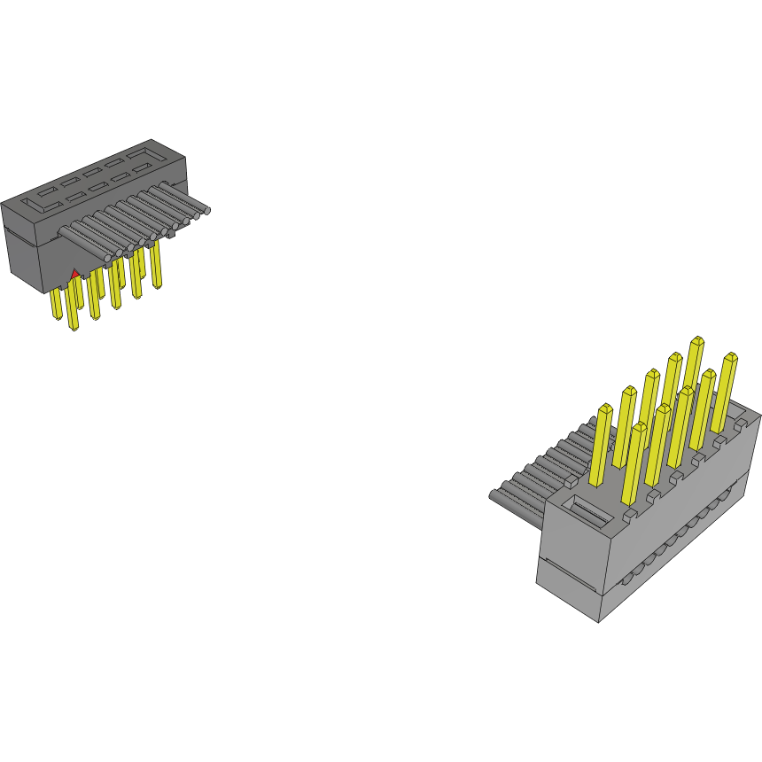Samtec-HCMD-05-D-03.00-02-R Flachband Kabelbaugruppen Cable Assembly 0.07m 28AWG 2.54mm 10 to 10 POS IDC Connector to IDC Connector M-M Clamshell