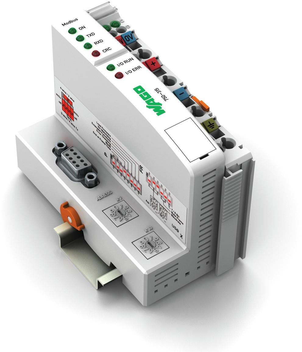 WAGO-750-315 Divers produits Modbus Fieldbus Coupler Rs 485 / 12 - 1152 Kbaud Digital And Analog Signals