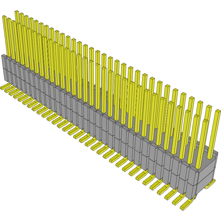 Samtec-HDWM-32-57-S-D-250-SM-LC 连接器插头及 PCB 插座 Conn Board Stacker HDR 64 POS 1.27mm Solder ST SMD Tube