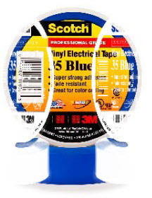 3M-35-BLUE-3/4X66FT 胶纸带 Tapes Electrical Tape Rubber/Resin Blue Polyvinyl Chloride 20.1m