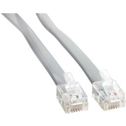 Amphenol Communications Solutions-MP-5FRJ12STWS-007 Andere Kabelbaugruppen Cable Assembly Patch Cable 2.133m RJ-12 to RJ-12 6 to 6 POS M-M Crimp-Crimp