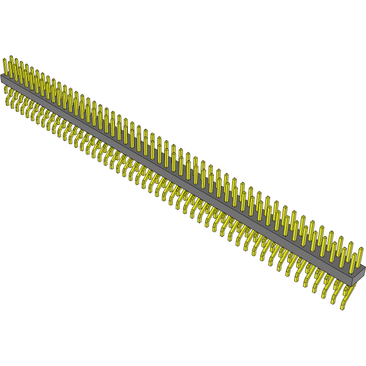 Samtec-MMT-150-02-S-DH Piastre connettori e prese PCB Conn Unshrouded Header HDR 100 POS 2mm Solder RA Side Entry SMD Tube