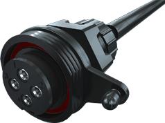 Samtec-SCR1-10-04-T-00.25-S-S1 Cable Assembly AC Power Cable Assembly 0.25m Circular 4 POS RCP 22AWG