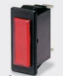 Bulgin Components PLC-C430ABBA3 Switch Indicators Switch Indicators 250VAC Neon Lamp Rectangular Quick Connect Panel Mount with Snap-In