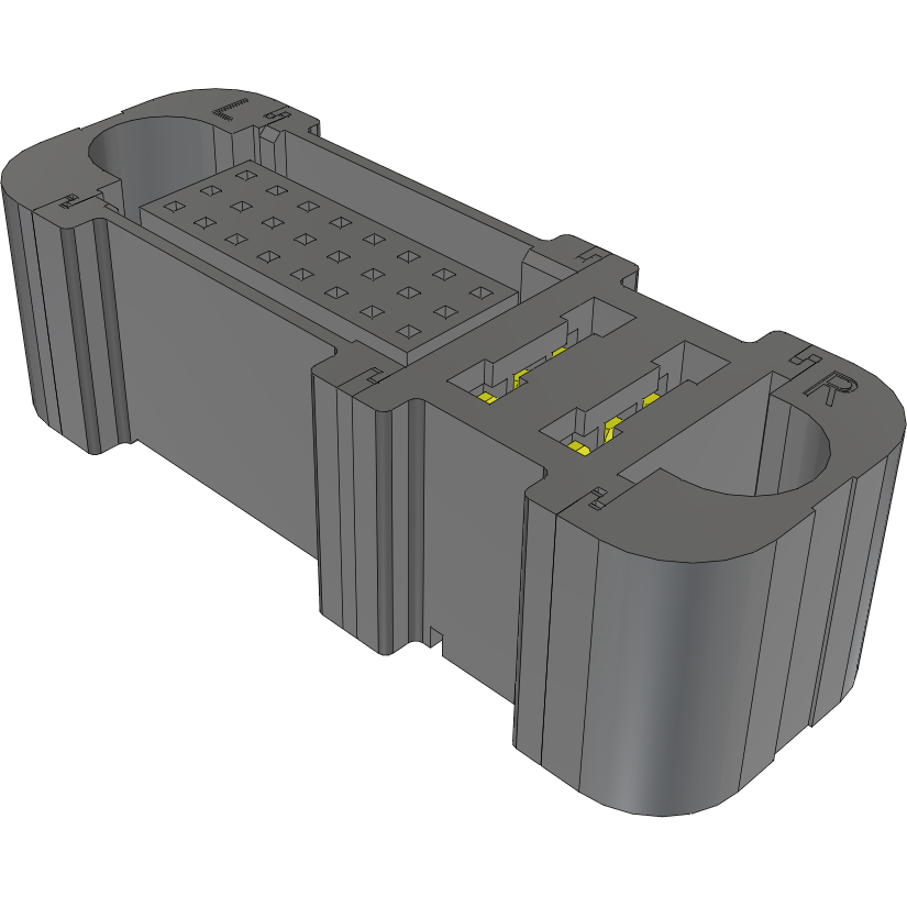 Samtec-ET60S-D02-3-08-000-L-V1-S Steckverbinderleisten und Leiterplattenbuchsen Conn Wire to Board SKT 2Power/24Signal POS 5.5mm/2.54mm Solder ST Top Entry Thru-Hole EXTreme Ten60Power™ Tray